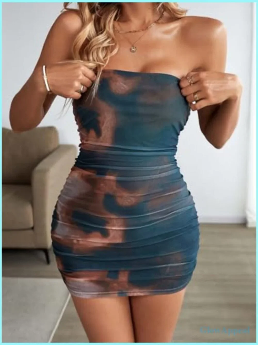 Strapless Ruched Mini Dress Bodycon Tube Club Night Out